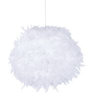 Suspension boule en plumes Kokot blanc