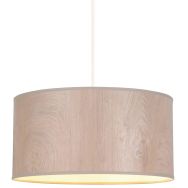 Suspension cylindre en effet bois Ø38 cm marron Corep