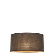 Suspension cylindre en lin ''Khao'' Ø38 cm marron Corep