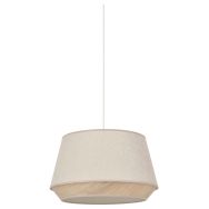 Suspension diamant en coton et décoration effet bois Ø 38 cm
