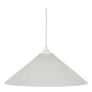 Suspension dôme en verre verre décor nuage Ø 30 cm blanc