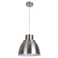 Suspension en métal avec pavillon métal assorti et cordelière alu