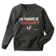Sweat à message homme Ysweat - Parade, Taille : XXL, Coloris : Anthracite