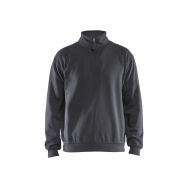 Sweat col zippé Gris moyen