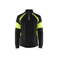Sweat de travail haute visibilité Noir Jaune fluo T : XXL