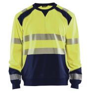 Sweat haute visibilité jaune fluorescent/marine