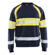 Sweat haute visibilité marine/jaune fluorescent
