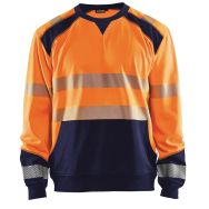 Sweat haute visibilité orange fluorescent/marine