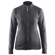 Sweat zippé femme gris foncé