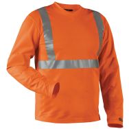 T-Shirt manches longues haute visibilité col en V anti-odeur orange