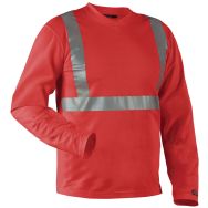 T-Shirt manches longues haute visibilité col en V anti-odeur rouge