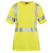 T-shirt haute visibilité femme jaune fluorescent
