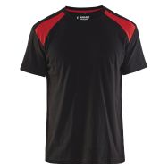 T-shirt noir/rouge