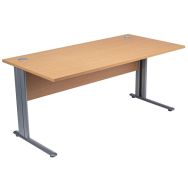 Tabe droite 160x80 Hêtre/Alu