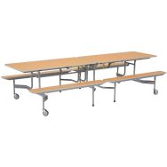 Table-banc mobile rectangulaire 4 bancs 16 assises - Sico