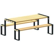 Table-bancs Forézien enfant 1,47 m robinier/acier - Tolerie Forezienne