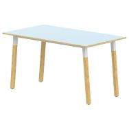 Table 4 pieds inclinés métal/bois 160 x 80 cm stratifié ABS
