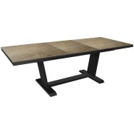Table AMBER 180/240 x 100 x 76 HPL/alu - chêne/graphite