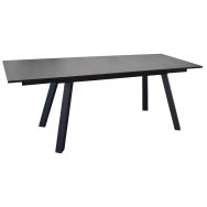 Table Agra 150/200/250 cm, plateau Verre Proloisirs