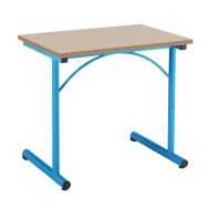 Table Atlas II fixe 70 x 50 cm,chants alaisés - T6 - plateau beige,  bleu
