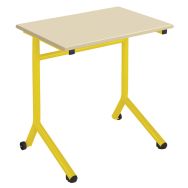 Table Atlas Mobile chants plaqués plateau Beige - Manutan Expert