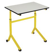 Table Atlas Mobile haut. réglable Blanc chant surmoulé -Manutan Expert