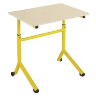 Table Atlas mobile haut. réglable Beige chant surmoulé-Manutan Expert