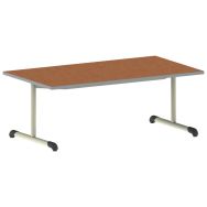 Table Bandana 140 x 80 cm fixe dégagement latéral softop Mobidecor