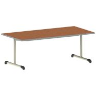 Table Bandana 160 x 80 cm fixe dégagement latéral softop Mobidecor