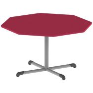 Table Bandana octogonale Ø 120 cm fixe piètement central stratifié