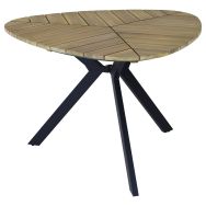 Table Botania triangulaire 110 cm acacia/acier - graphite