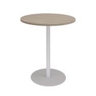 Table CLISSON ronde pied central Ø 80 cm acacia/gris-Enond Mobilier