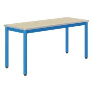 Table Carélie 130x50cm fixe strat coq oeuf chants polyurét - Mobidecor