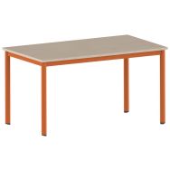 Table Carélie 140 x 80 cm mobile T6 stratifié érable - papaye 2011