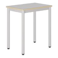 Table Carélie 70 x 50 cm fixe T6 stratifié chants alaisés - gris dauphin/gris