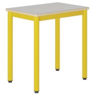 Table Carélie 70x50 cm fixe stratifié gris chants alaisés - Mobidecor