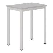 Table Carélie 70x50cm fixe stratifié gris chants polyurét. - Mobidecor