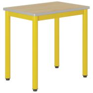 Table Carélie 70 x 50 cm fixe stratifié hêtre chants polyuréthane