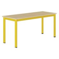 Table Carélie mobile 130x50 cm méla hêtre chants polypro. - Mobidecor