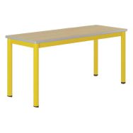 Table Carélie mobile 130x50cm strat hêtre chants polyurét. - Mobidecor