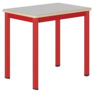 Table Carélie mobile 70x50cm stratifié gris chants alaisés - Mobidecor