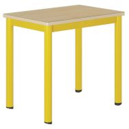 Table Carélie mobile 70 x 50cm strat. hêtre chants alaisés - Mobidecor