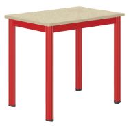Table Carélie mobile 70x50 cm méla coq oeuf chts polypro. - Mobidecor