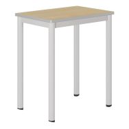 Table Carélie mobile 70x50cm strat hêtre chts polyuréthane - Mobidecor
