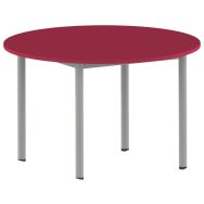 Table Carélie ronde Ø 120 cm mobile T6 stratifié cerise - gris 9006