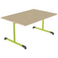 Table Chloé à dégagement latéral 120 x 80 cm T3 plateau hêtre piétement granny