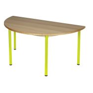 Table Chloé ½ lune 4 pieds Plateau hêtre Piètement granny T2