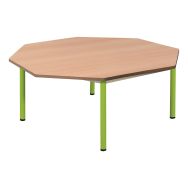 Table Chloé octogonale 4 pieds Plateau hêtre Piètement granny T3