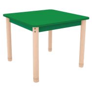 Table Classik carrée réglable T3 à T4 - piètement bois hêtre