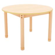 Table Classik ronde réglable T0 à T3 - hêtre/hêtre